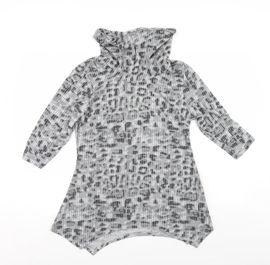 Womens UK Size 10 TIGI Grey Tunic Jumper