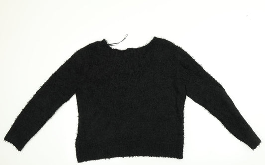 Womens UK Size M Divided Black Pullover Jumper