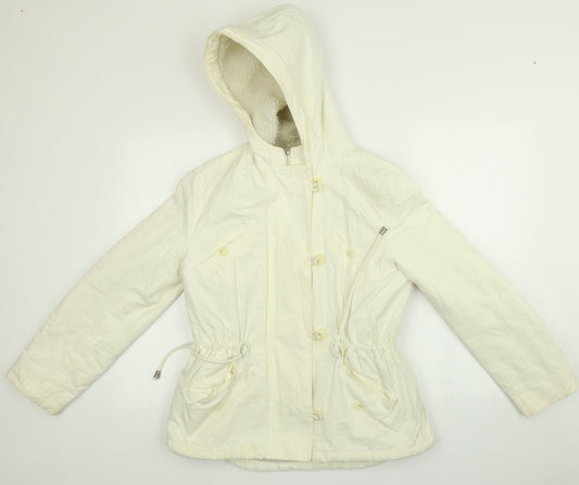 Womens UK Size 10 NEXT Beige Parka Coat