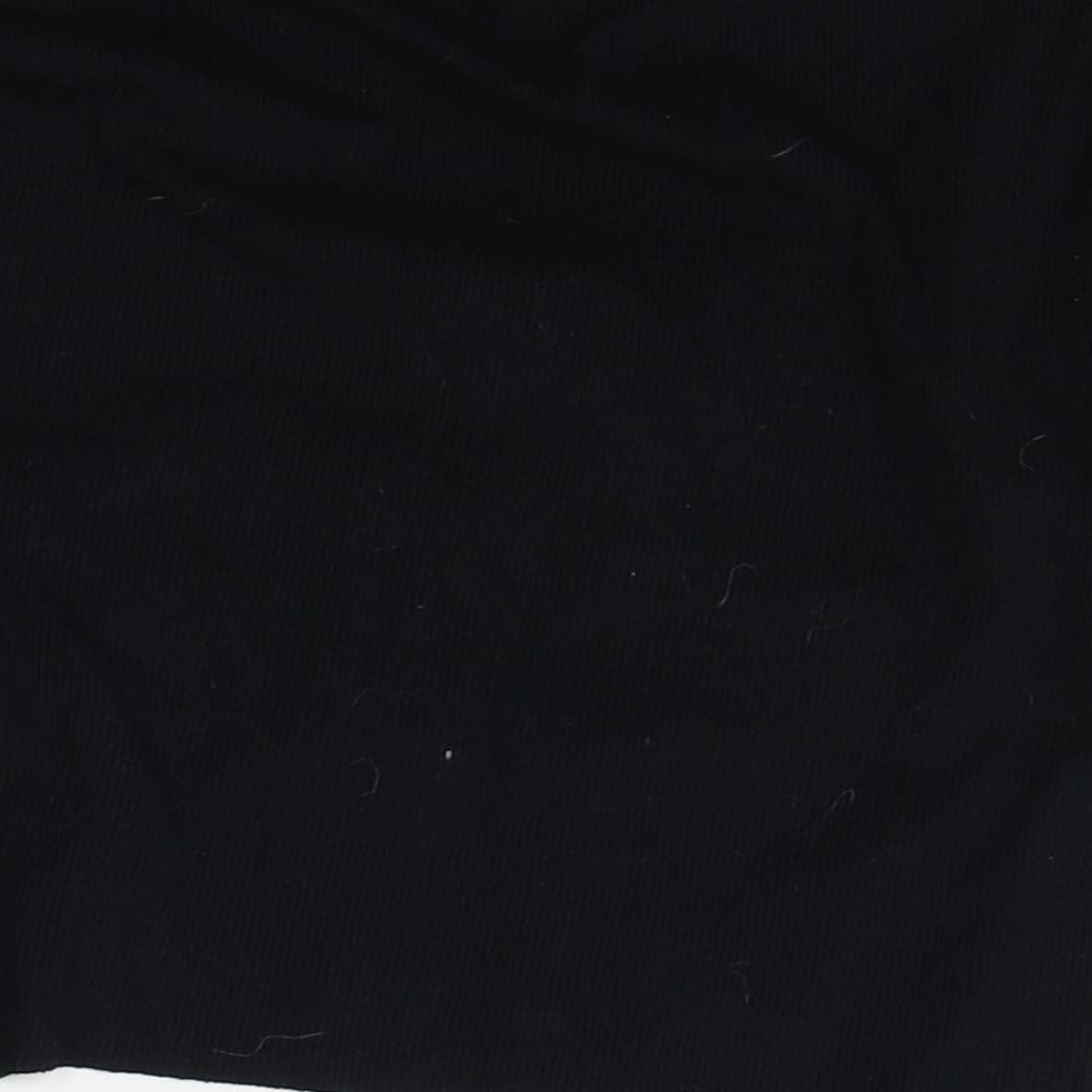 Primark Womens Black Cropped T-Shirt Size 2XS