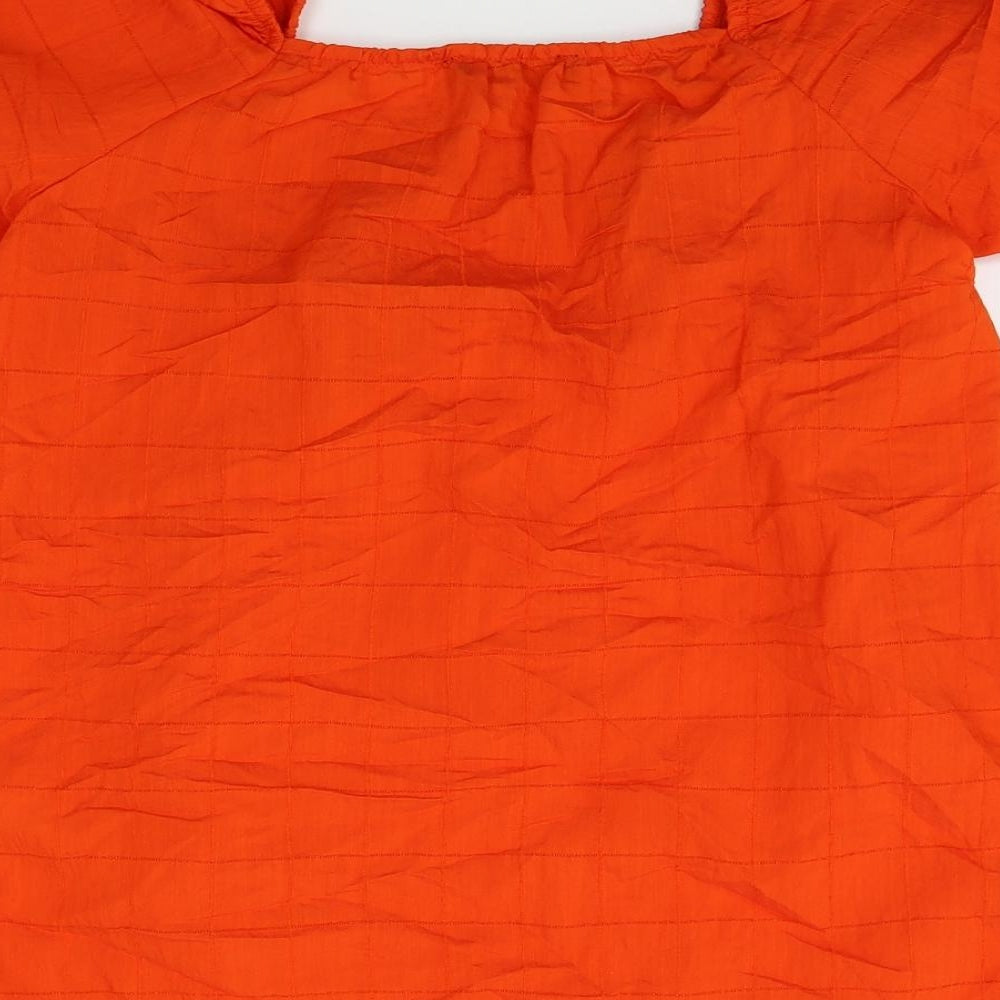 F&F Womens Orange Basic Blouse Size 8