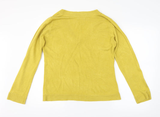 M&S Womens Yellow Pullover Jumper Size 16