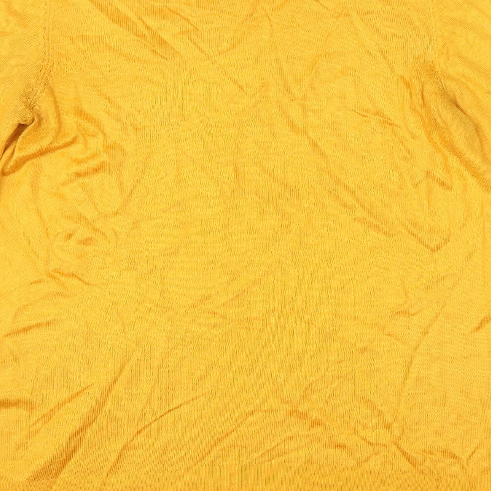 Womens UK Size 6 F&F Yellow Pullover Jumper