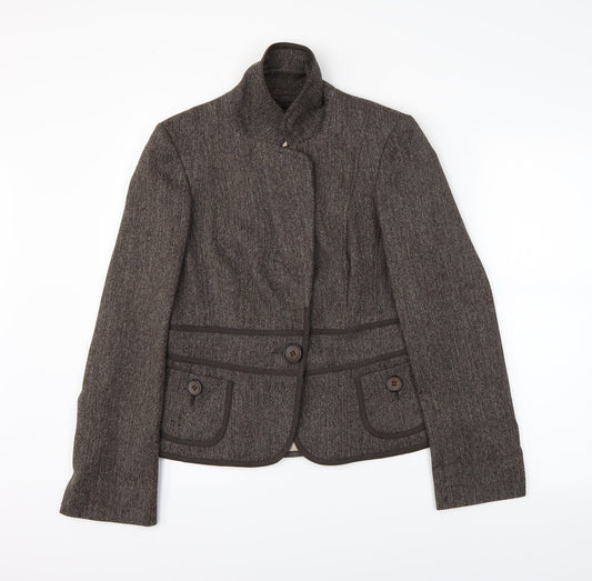 Additional front view of Principles women’s brown jacket suit jacket, size UK 12