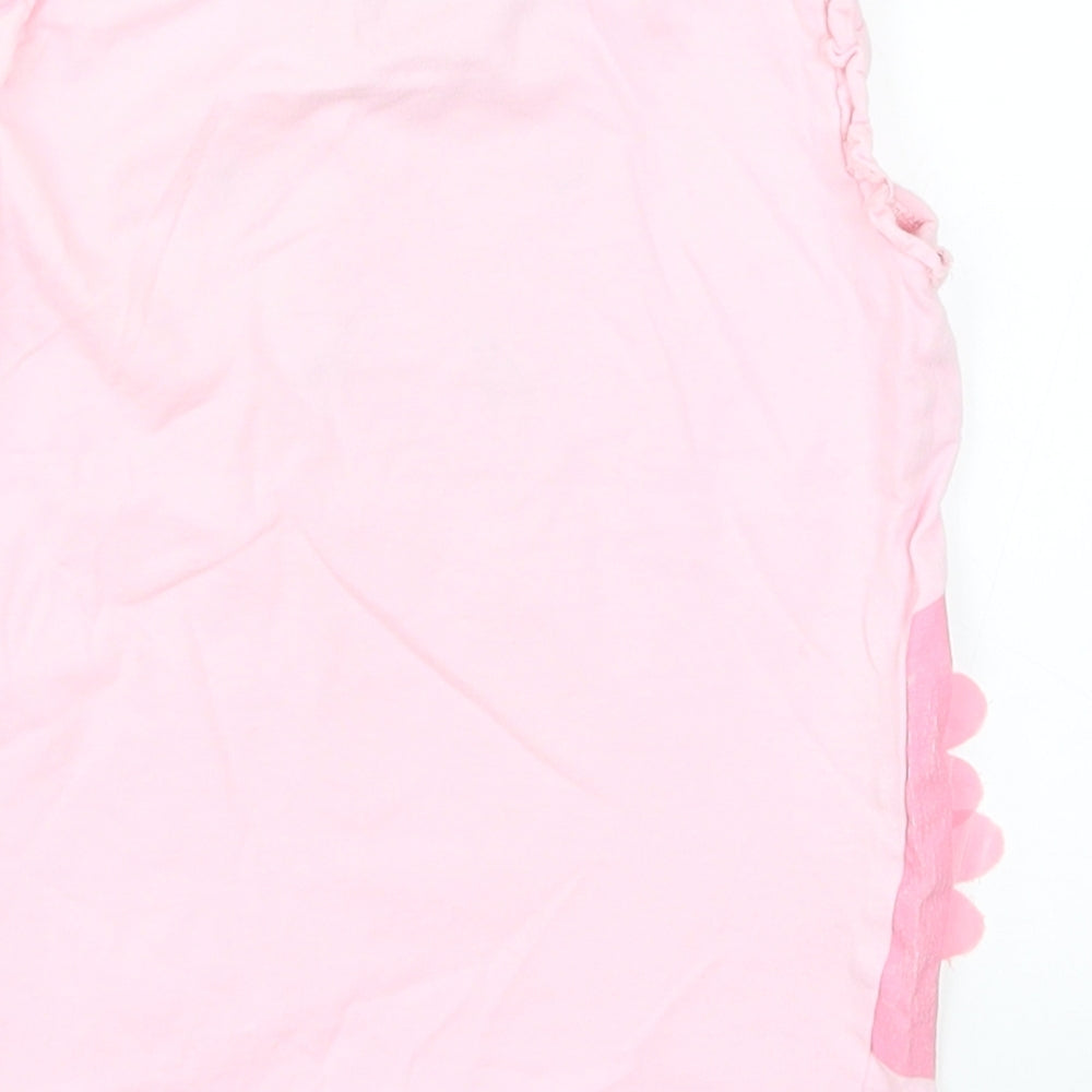 Brand and care label for George girls’ pink basic tank, size 5-6, years - wake up flamazing