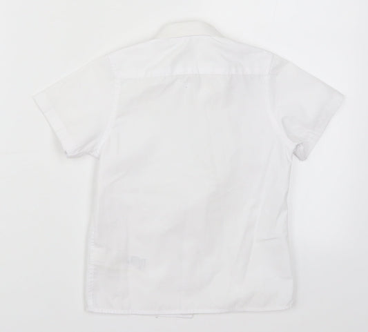 Marks and Spencer Girls White Basic Button-Up Size 3-4 Years