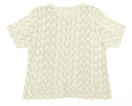 Fleurie Womens Beige Knit Pullover Jumper Size M