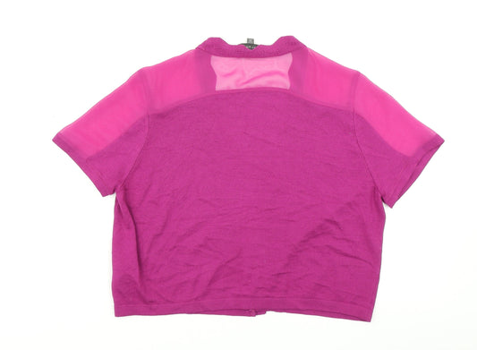 Womens UK Size 14 Per Una Pink Cardigan Jumper