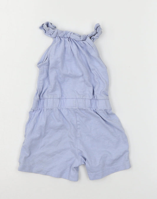 George Girls Blue Jersey Jumpsuit Outfit/Set Size 12-18 Months - Flamingo