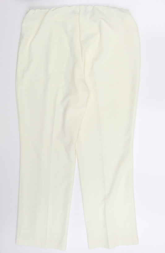 BM Collection Womens Ivory Dress Pants Trousers Size 16 L26 in