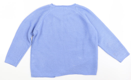 EWM Womens Blue Pullover Jumper Size 18