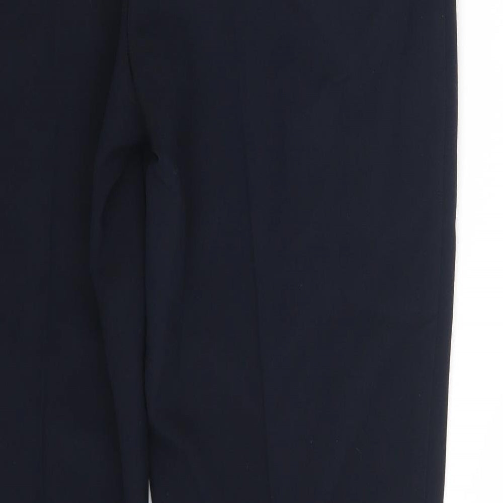 Womens UK Size 10 M&S Regular Fit Dress Pants Blue Trousers