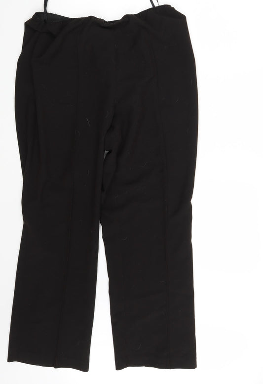 Womens UK Size 18 Mia Moda Regular Fit Dress Pants Brown Trousers