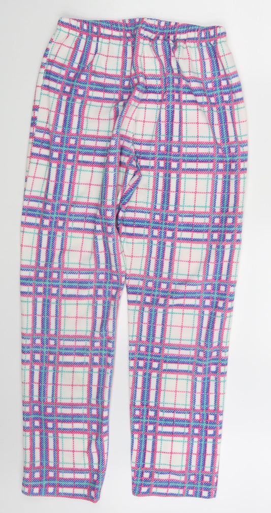 TU Womens Multicoloured Check Sweatpants Trousers Size 10 L27 in