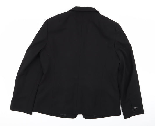 Apriori Womens Black Jacket Blazer Size 16