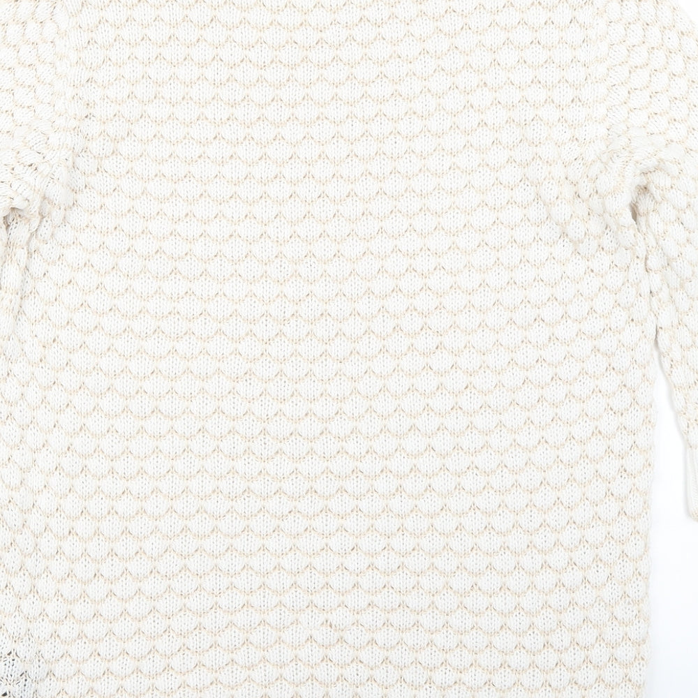 Womens UK Size 12 Limited Collection White Pullover Jumper