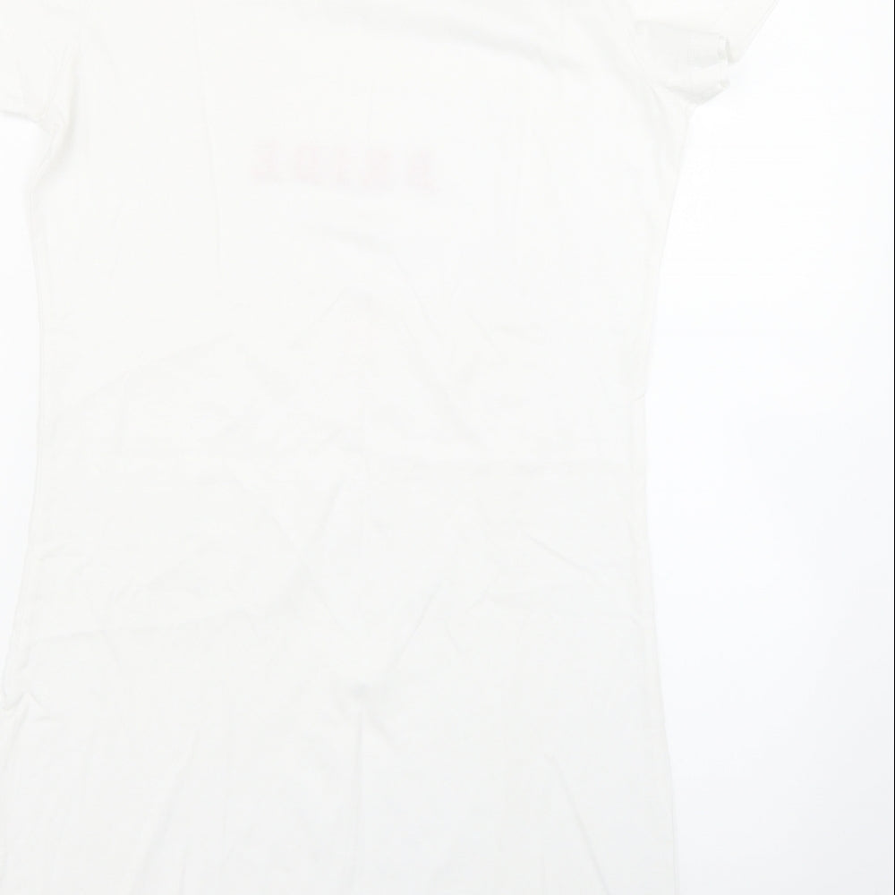 Womens UK Size M Preworn White Basic T-Shirt
