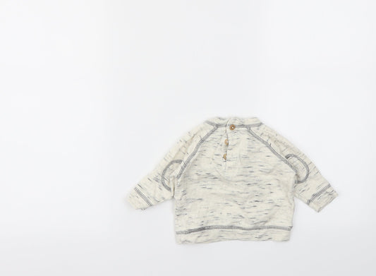 NEXT Boys Ivory Animal Print Pullover Jumper Size 0-3 Months