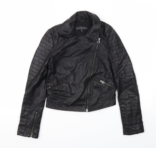 Womens UK Size 4 TOPSHOP Black Jacket