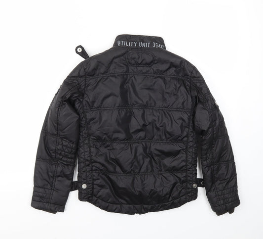 LITTLE UNIT Boys Black Basic Coat Coat Size 9 Years