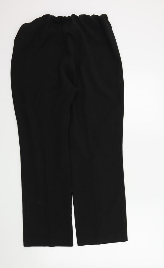 Classic Womens Black Trousers Size 14 L28 in
