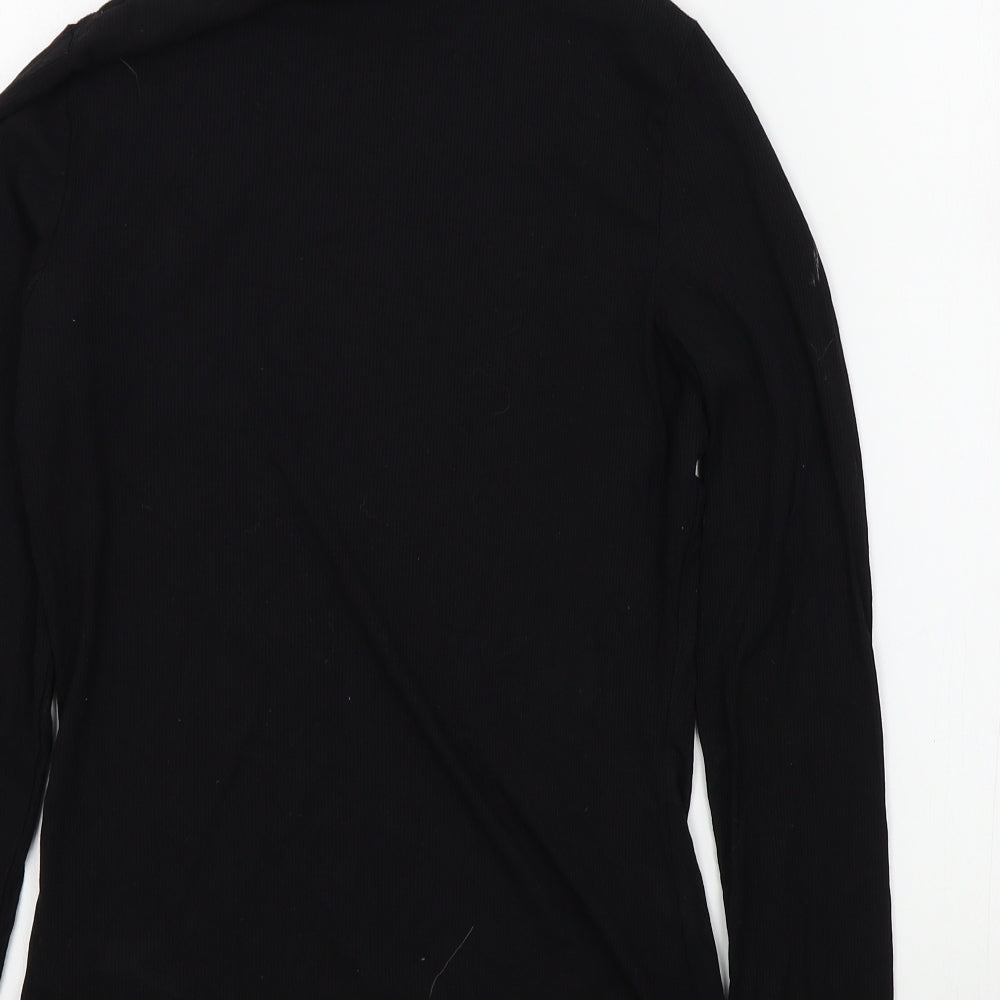 Womens UK Size M H&M Black Basic T-Shirt