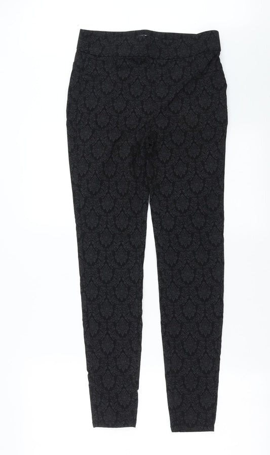Tu Womens Black Geometric Denim Jegging Jeans Size 10 L28 in