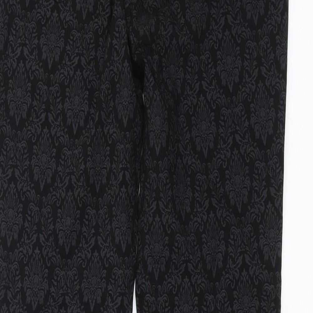 TU Womens Black Geometric Denim Jegging Jeans Size 10 L28 in