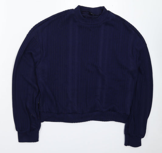 SheIn Womens Blue Knit Pullover Jumper Size L