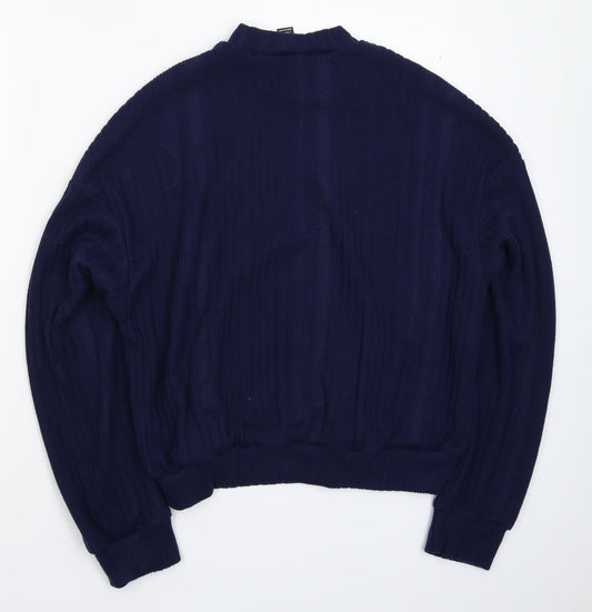 SheIn Womens Blue Knit Pullover Jumper Size L