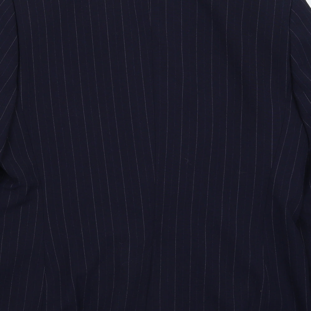 Autonomy Womens Blue Striped  Jacket Suit Jacket Size 12