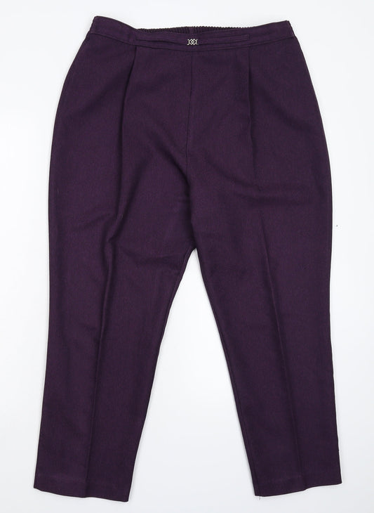 Womens UK Size 32 Berkertex Regular Fit Purple Trousers