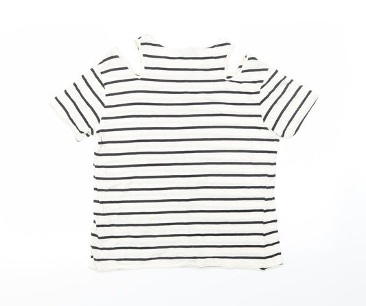 Womens UK Size 10 Topshop White Basic T-Shirt