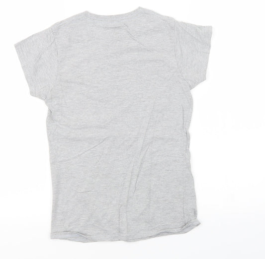 Womens UK Size 6 Preworn Grey Basic T-Shirt