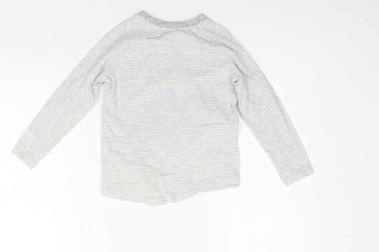 George Boys White Striped Basic T-Shirt Size 5-6 Years