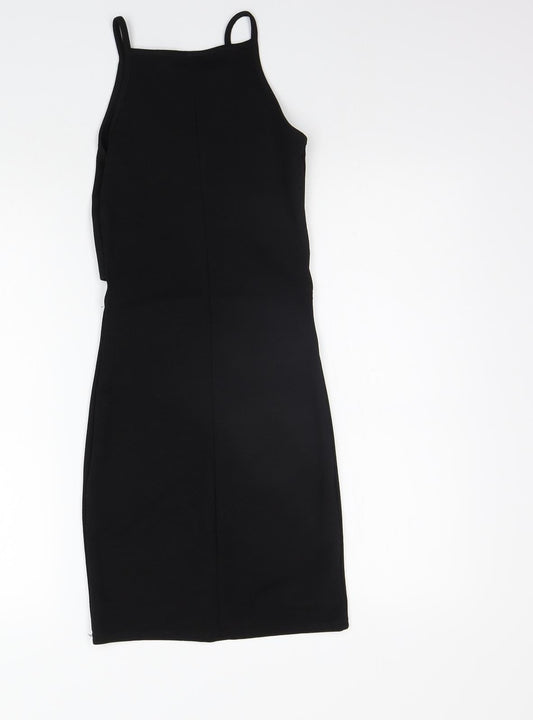 PRETTYLITTLETHING Womens Black A-Line Size 6