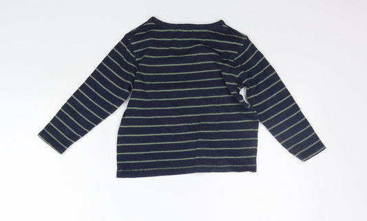 George Girls Blue Striped Pullover Jumper Size 4-5 Years