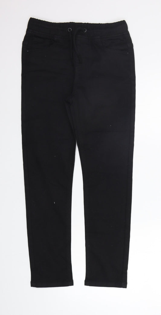 Matalan Boys Black Carrot Trousers Size 12 Years