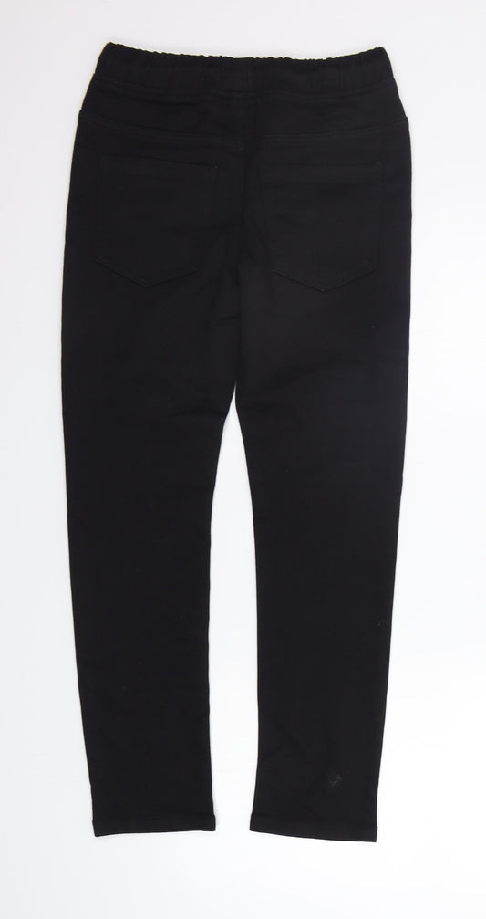 Matalan Boys Black Carrot Trousers Size 12 Years