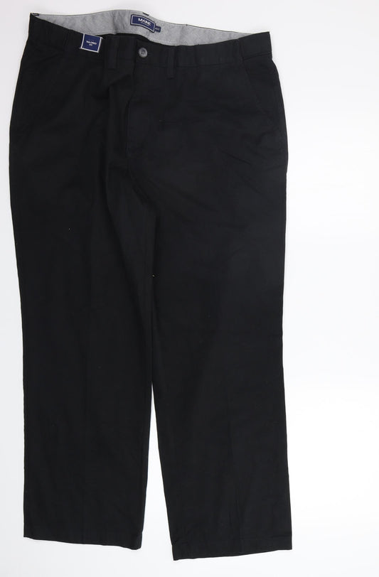 Womens UK Size 42 in Maine Regular Fit Black Trousers