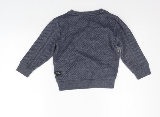 Primark Girls Grey Henley Jumper Size 4-5 Years