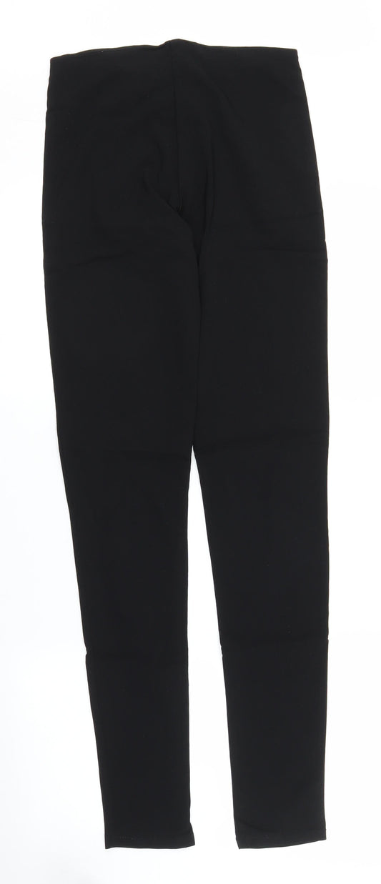 Womens UK Size 10 Preworn Regular Fit Carrot Black Trousers