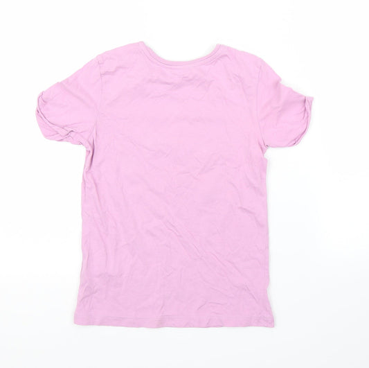George Girls Purple Basic T-Shirt Size 7-8 Years