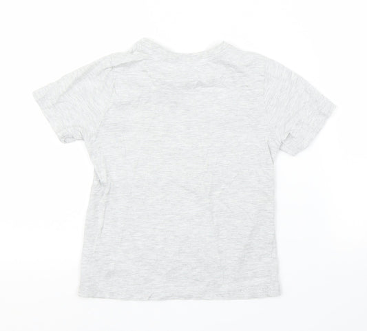 George Boys Grey Basic T-Shirt Size 6-7 Years