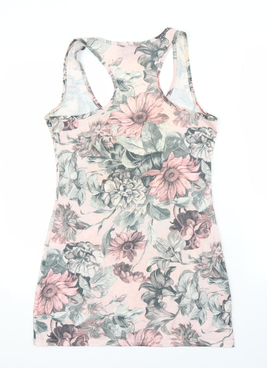 Miso Womens Pink Floral Bodycon Size 12