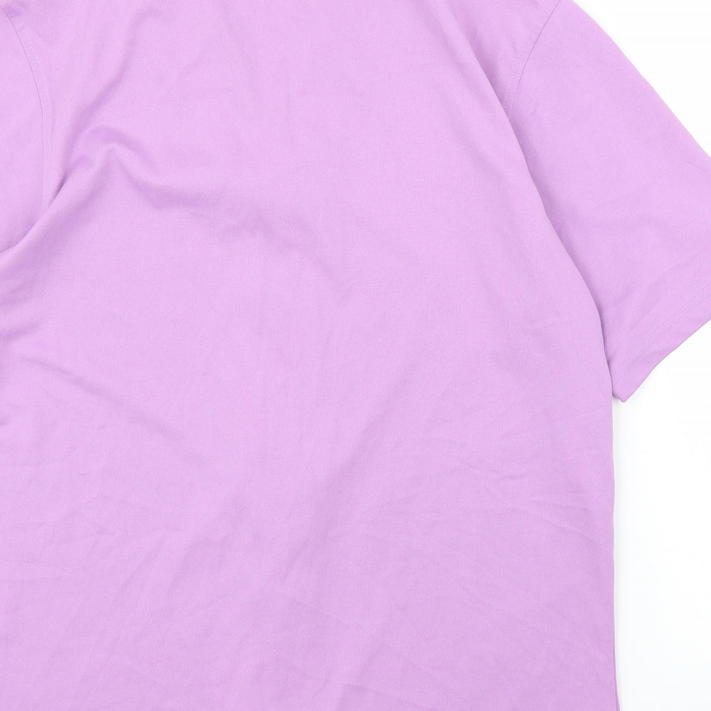 Mens UK Size S NEXT Purple Button-Up Short Sleeve Casual Shirt