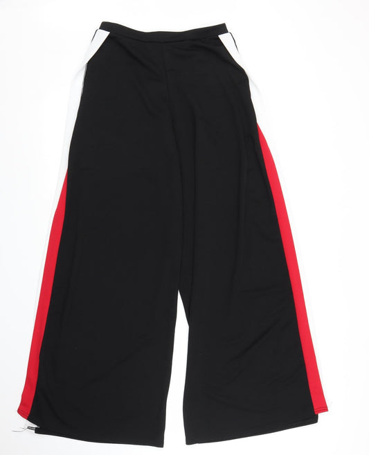 Womens UK Size 12 PRETTYLITTLETHING Regular Fit Sweatpants Black Trousers