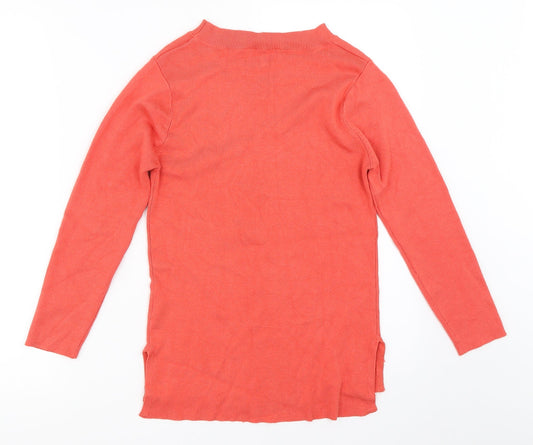 Womens UK Size 8 Peacocks Orange Pullover Jumper