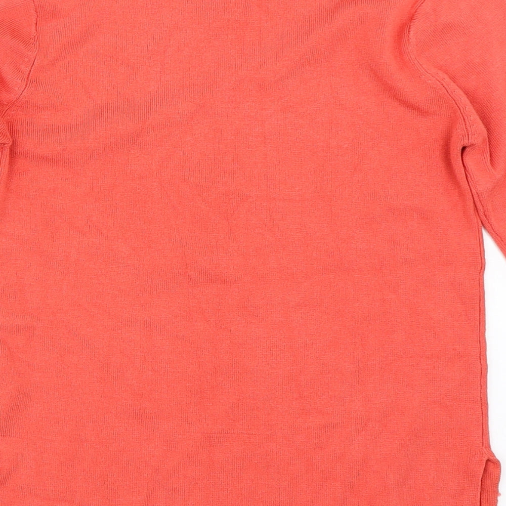 Womens UK Size 8 Peacocks Orange Pullover Jumper