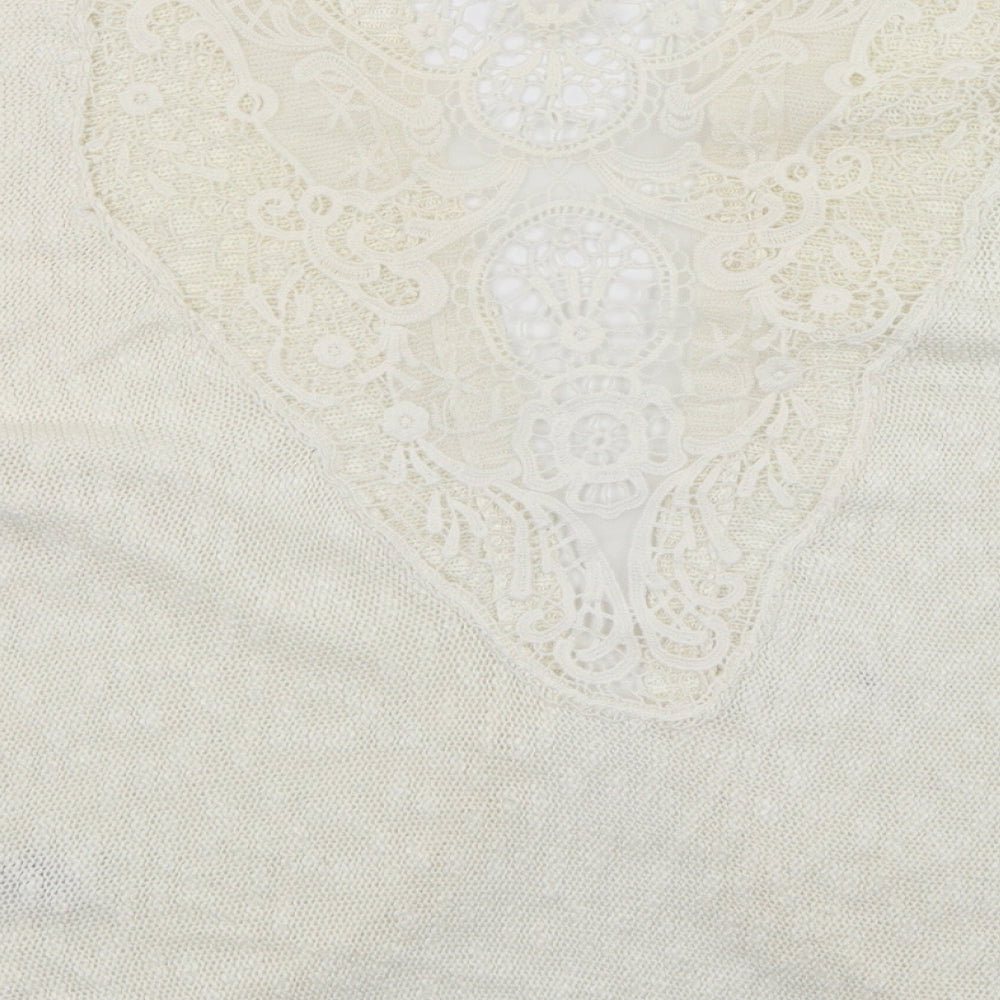 Womens UK Size S New Look White Wrap Jumper